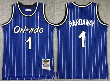 Youth Orlando Magic #1 Penny Hardaway Blue 1994 Throwback Swingman Jersey