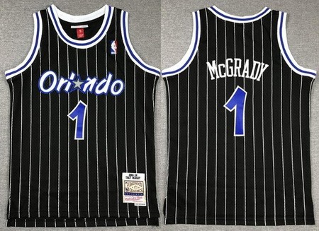 Youth Orlando Magic #1 Tracy McGrady Black 2003 Throwback Swingman Jersey