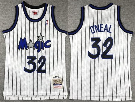 Youth Orlando Magic #32 Shaquille O'Neal White 1994 Throwback Swingman Jersey