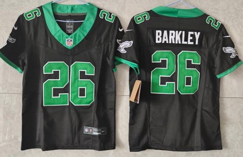 Youth Philadelphia Eagles #26 Saquon Barkley Limited Black Alternate FUSE Vapor Jersey