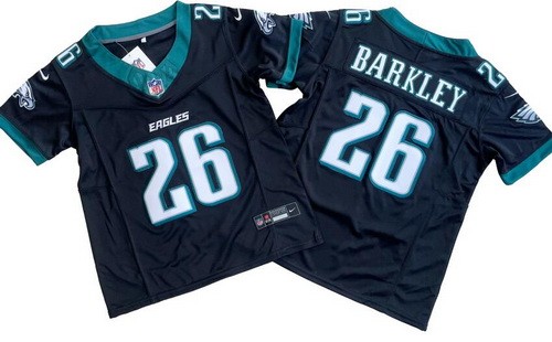 Youth Philadelphia Eagles #26 Saquon Barkley Limited Black FUSE Vapor Jersey