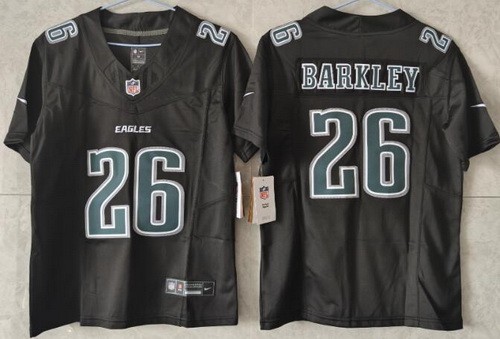 Youth Philadelphia Eagles #26 Saquon Barkley Limited Black Fashion FUSE Vapor Jersey