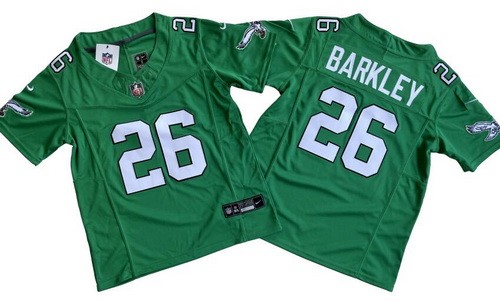 Youth Philadelphia Eagles #26 Saquon Barkley Limited Kelly Green FUSE Vapor Jersey