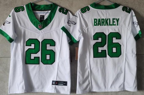 Youth Philadelphia Eagles #26 Saquon Barkley Limited White Alternate FUSE Vapor Jersey