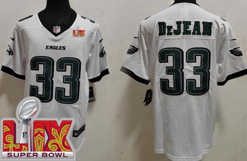 Youth Philadelphia Eagles #33 Cooper DeJean Limited White Super Bowl LIX Vapor Jersey