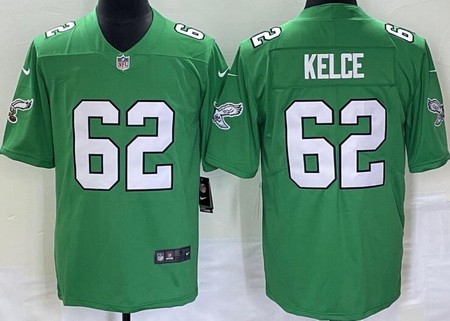 Youth Philadelphia Eagles #62 Jason Kelce Limited Kelly Green Vapor Jersey