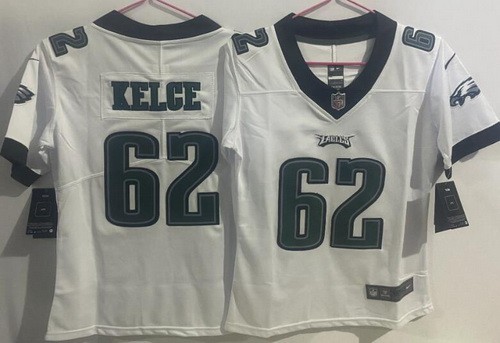 Youth Philadelphia Eagles #62 Jason Kelce Limited White Vapor Jersey
