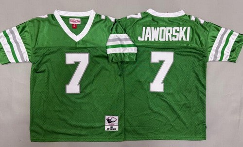 Youth Philadelphia Eagles #7 Ron Jaworski Kelly Green Throwback Jersey