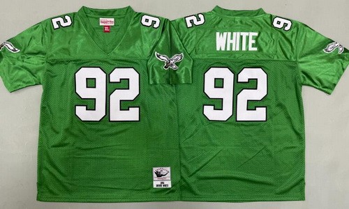 Youth Philadelphia Eagles #92 Reggie White Kelly Green Throwback Jersey