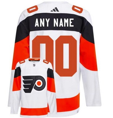 Youth Philadelphia Flyers Customized White 2024 Stadium Series Authentic Jersey