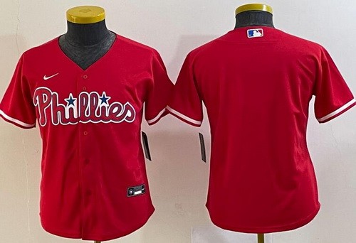 Youth Philadelphia Phillies Blank Red Cool Base Jersey