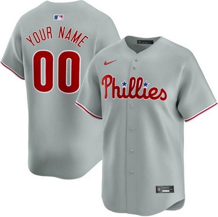 Youth Philadelphia Phillies Customized Gray Limited Jersey