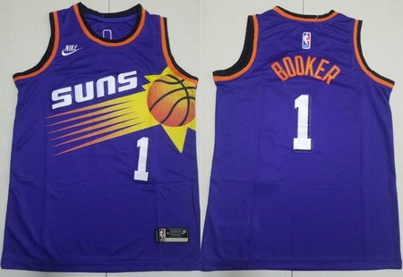 Youth Phoenix Suns #1 Devin Booker Purple Classic Icon Swingman Jersey