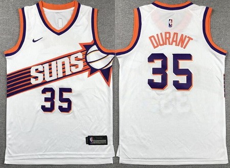 Youth Phoenix Suns #35 Kevin Durant White Icon Swingman Jersey