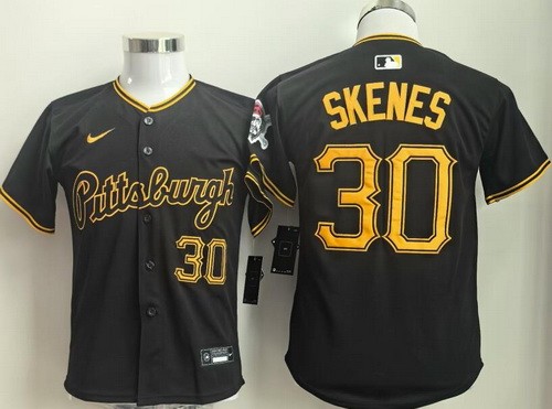 Youth Pittsburgh Pirates #30 Paul Skenes Black Alternate Limited Jersey