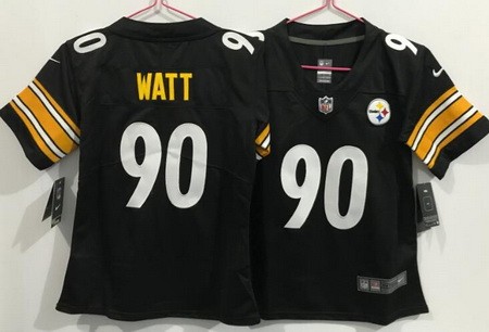 Youth Pittsburgh Steelers #90 TJ Watt Limited Black Vapor Jersey