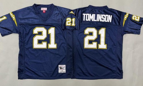 Youth San Diego Chargers #21 LaDainian Tomlinson Navy Throwback Jersey
