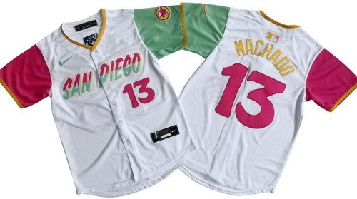 Youth San Diego Padres #13 Manny Machado White City Limited Jersey