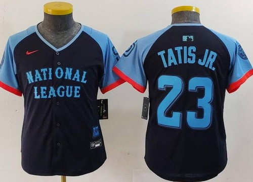 Youth San Diego Padres #23 Fernando Tatis Jr Navy 2024 All Star Limited Jersey