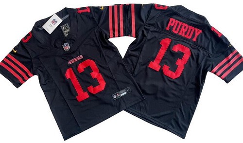 Youth San Francisco 49ers #13 Brock Purdy Limited Black FUSE Vapor Jersey