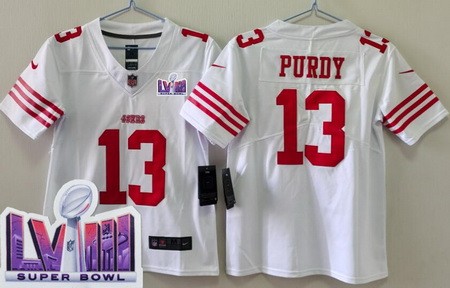 Youth San Francisco 49ers #13 Brock Purdy Limited White LVIII Super Bowl Vapor Jersey