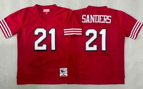 Youth San Francisco 49ers #21 Deion Sanders Red Alternate 1994 Throwback Jersey