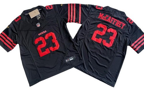 Youth San Francisco 49ers #23 Christian McCaffrey Limited Black FUSE Vapor Jersey