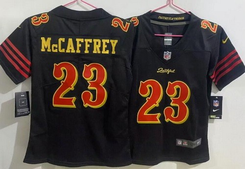 Youth San Francisco 49ers #23 Christian McCaffrey Limited Black Rivalries Vapor Jersey