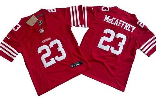 Youth San Francisco 49ers #23 Christian McCaffrey Limited Red FUSE Vapor Jersey