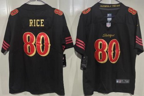 Youth San Francisco 49ers #80 Jerry Rice Limited Black Rivalries Vapor Jersey