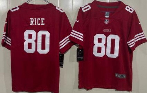 Youth San Francisco 49ers #80 Jerry Rice Limited Red Vapor Jersey