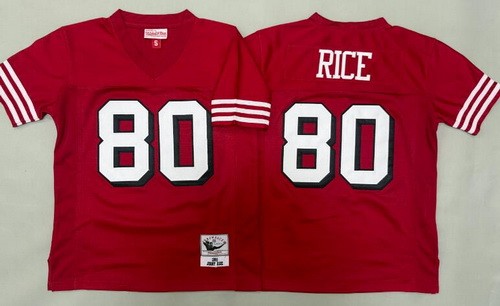 Youth San Francisco 49ers #80 Jerry Rice Red Alternate 1994 Throwback Jersey