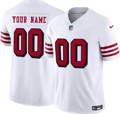 Youth San Francisco 49ers Customized Limited White Throwback FUSE Vapor Jersey