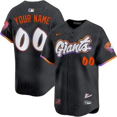 Youth San Francisco Giants Customized Black 2025 City Connect Limited Jersey