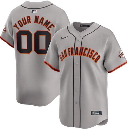 Youth San Francisco Giants Customized Gray Limited Jersey