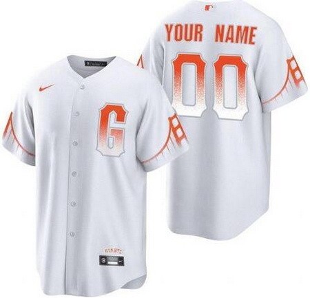 Youth San Francisco Giants Customized White City Connect Cool Base Jersey