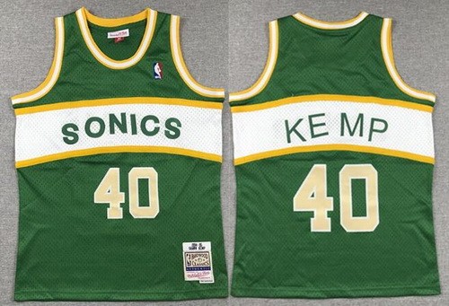Youth Seattle Sonics #40 Shawn Kemp Green 1994 Throwback Swingman Jersey