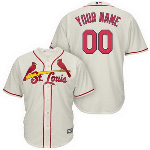 Youth St Louis Cardinals Customized Gream Cool Base Jersey