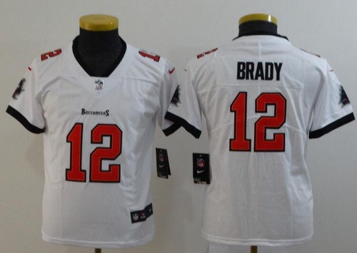 Youth Tampa Bay Buccaneers #12 Tom Brady Limited White Vapor Untouchable Jersey