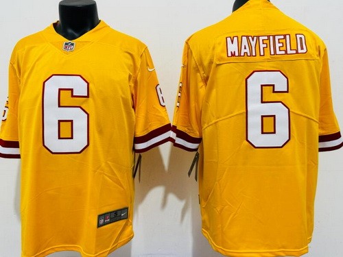 Youth Tampa Bay Buccaneers #6 Baker Mayfield Limited Orange Throwback Vapor Jersey