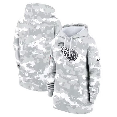 Youth Tennessee Titans Arctic Camo 2024 Salute to Service Club Fleece Pullover Hoodie