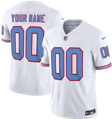 Youth Tennessee Titans Customized Limited White Throwback FUSE Vapor Jersey