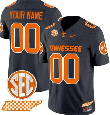 Youth Tennessee Volunteers Custom Limited Black Fashion FUSE College Football Jersey