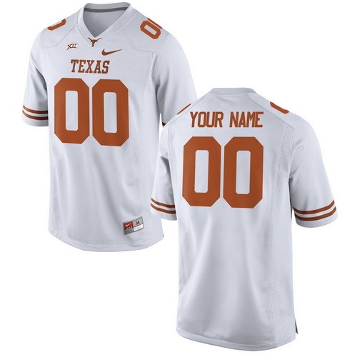 Youth Texas Longhorns Customized White College Football Jersey