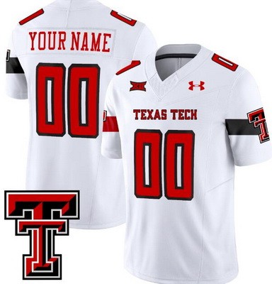 Youth Texas Tech Red Raiders Custom Limited White FUSE College Football Jersey