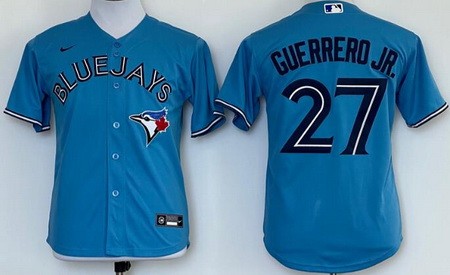 Youth Toronto Blue Jays #27 Vladimir Guerrero Jr Light Blue Cool Base Jersey