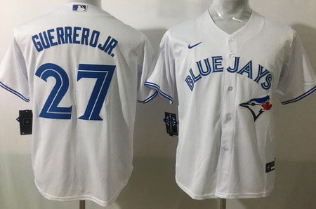 Youth Toronto Blue Jays #27 Vladimir Guerrero Jr White Cool Base Jersey