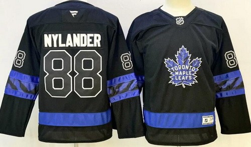 Youth Toronto Maple Leafs #88 William Nylander Black Alternate Authentic Jersey