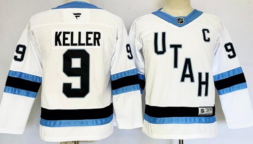Youth Utah #9 Clayton Keller White Authentic Jersey