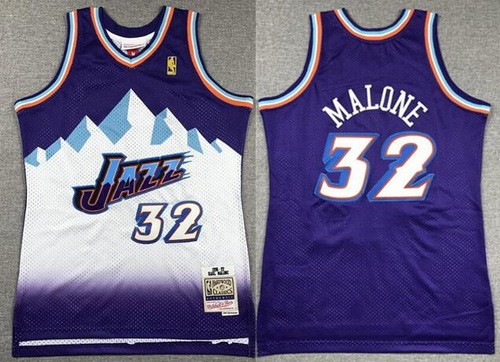 Youth Utah Jazz #32 Karl Malone Purple 1996 Throwback Swingman Jersey